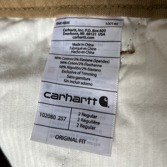 Women’s Carhartt Work Pants Size 2 Original Fit - Picture 3 of 6